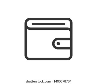 Wallet Icon in trendy flat style isolated on white background