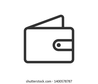 Wallet Icon in trendy flat style isolated on white background