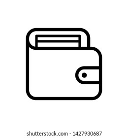 Wallet Icon in trendy flat style isolated on white background