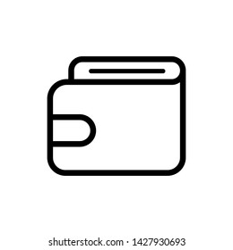 Wallet Icon in trendy flat style isolated on white background