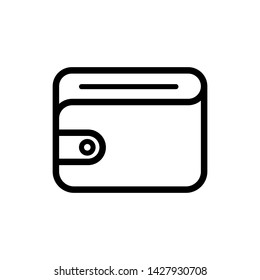 Wallet Icon in trendy flat style isolated on white background