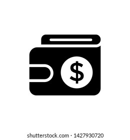 Wallet Icon in trendy flat style isolated on white background