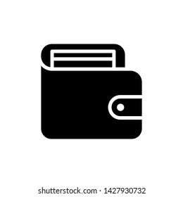 Wallet Icon in trendy flat style isolated on white background