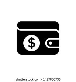 Wallet Icon in trendy flat style isolated on white background