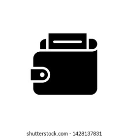 Wallet Icon in trendy flat style isolated on white background