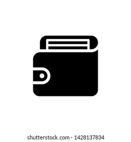 Wallet Icon in trendy flat style isolated on white background