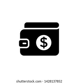 Wallet Icon in trendy flat style isolated on white background