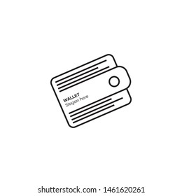 Wallet Icon in trendy flat style isolated on white background. Wallet symbol for your web site design, logo, app, UI. Vector illustration