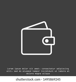 Wallet Icon in trendy flat style isolated on grey background. Wallet symbol for your web site design, logo, app, UI. Vector illustration, EPS10.
