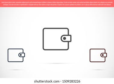 Wallet Icon in trendy flat style isolated on grey background. Wallet symbol for your web site design, logo, app, UI. Vector illustration, EPS10.

