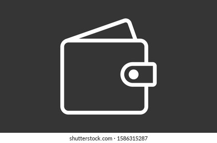 Wallet Icon in trendy flat style isolated on grey background. Wallet symbol for your web site design, logo, app, UI. Vector illustration, EPS10.
