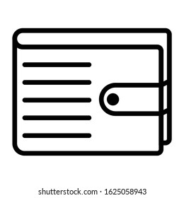 Wallet Icon in trendy flat style isolated on grey background. Wallet symbol for your web site design, logo, app, UI. Vector illustration, EPS10.
