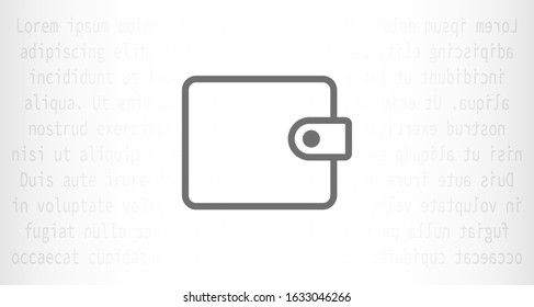 Wallet Icon in trendy flat style isolated on grey background. Wallet symbol for your web site design, logo, app, UI. Vector illustration, EPS10.