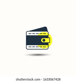 Wallet icon in trendy flat style isolated on white background. Wallet symbol for your website design, logo, application, interface. Vector illustration