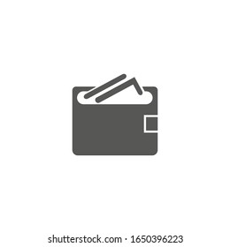 Wallet Icon in trendy flat style isolated on grey background. Wallet symbol for your web site design, logo, app, UI. Vector illustration, EPS10