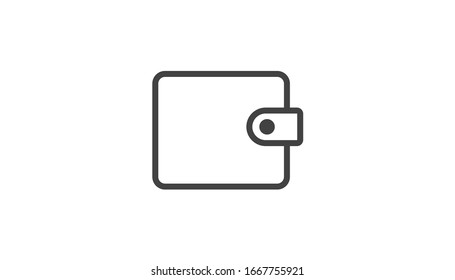 Wallet Icon in trendy flat style isolated on grey background. Wallet symbol for your web site design, logo, app, UI. Vector illustration, EPS10.