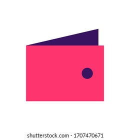 Icono de billetera en estilo plano moderno aislado en segundo plano