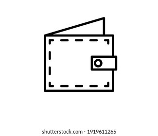 Wallet Icon in trendy flat style isolated on grey background. Wallet symbol for your web site design, logo, app, UI. Vector illustration, EPS10