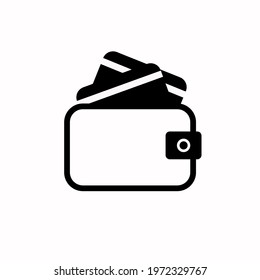 Wallet Icon in trendy flat style isolated on white background. Wallet symbol for your website design, logo, application, UI. Vector illustration.