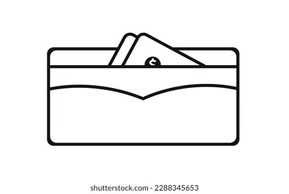 Wallet Icon in trendy flat style isolated on grey background. Wallet symbol for your web site design, logo, app, UI. Vector illustration