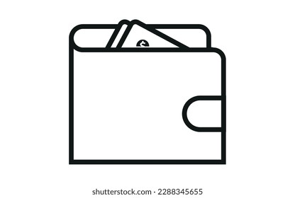Wallet Icon in trendy flat style isolated on grey background. Wallet symbol for your web site design, logo, app, UI. Vector illustration