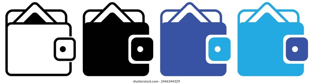 Wallet Icon in trendy flat style isolated on grey background. Wallet symbol for your web site design, logo, app, UI. Vector illustration, EPS10.