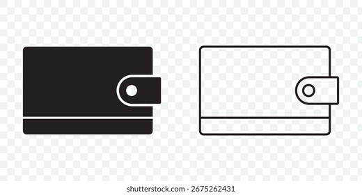 Brieftasche Symbol im trendigen, flachen Stil einzeln auf grauem Hintergrund. Brieftasche Symbol für Ihr Website-Design, Logo, App, UI. Vektorgrafik, EPS10.