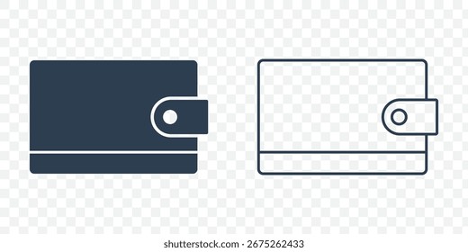 Wallet Icon in trendy flat style isolated on grey background. Wallet symbol for your web site design, logo, app, UI. Vector illustration, EPS10.