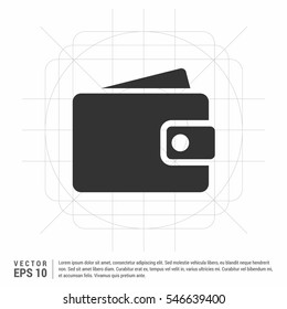 Wallet Icon in trendy flat style isolated on grey background. Wallet symbol for your web site design, logo, app, UI. Vector illustration, EPS10.

