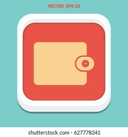 Wallet Icon in trendy flat style isolated on grey background. Wallet symbol for your web site design, logo, app, UI. Vector illustration