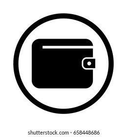 Wallet Icon in trendy flat style isolated on grey background. Wallet symbol for your web site design, logo, app, Vector illustration
