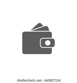wallet icon in trendy flat style isolated on white background. Symbol for your web site design, logo, app, UI. Vector illustration, EPS