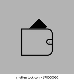 Wallet Icon in trendy flat style isolated on grey background. Wallet symbol for your web site design, logo, app, Vector illustration