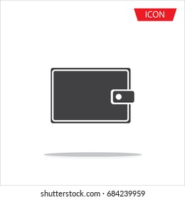 Wallet Icon in trendy flat style isolated on white background, Wallet symbol 
