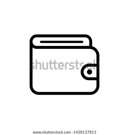 Wallet Icon in trendy flat style isolated on white background