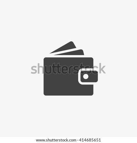 Wallet Icon in trendy flat style isolated on grey background. Wallet symbol for your web site design, logo, app, UI. Vector illustration, EPS10.