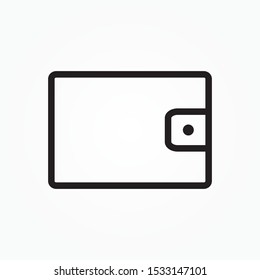 Wallet icon in trendy line design. Cash, money, payment, shopping, wallet  single icon