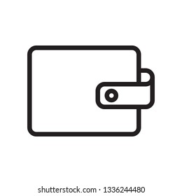 Wallet icon in trendy outline style design. Vector graphic illustration. Wallet icon for website design, logo, and user interface. Editable vector stroke. Pixel perfect. EPS 10.