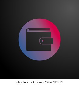 wallet, icon for user interface, vector