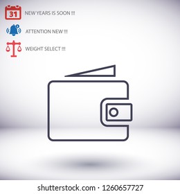 Wallet Icon vector 10eps