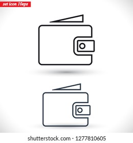 Wallet Icon vector 10eps