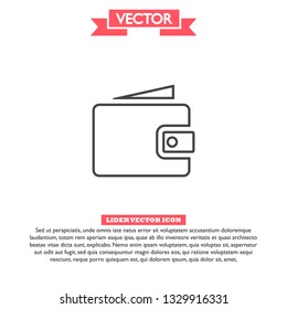 Wallet Icon vector 10eps