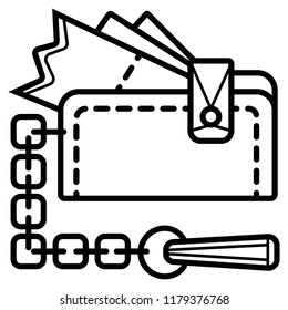 Wallet icon vector