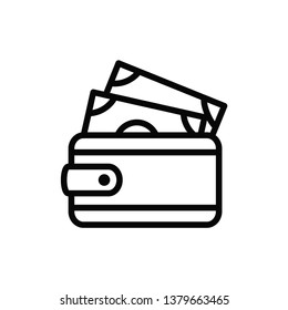 wallet icon vector