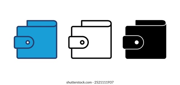 ícone da Wallet vetor. ícone do vetor da wallet