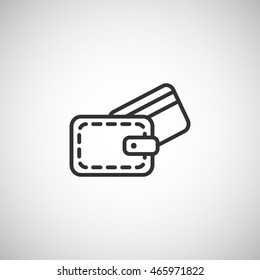  Wallet icon vector.