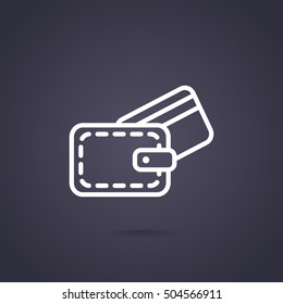  Wallet icon vector.