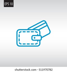  Wallet icon vector.