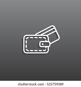  Wallet icon vector.