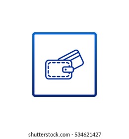  Wallet icon vector.